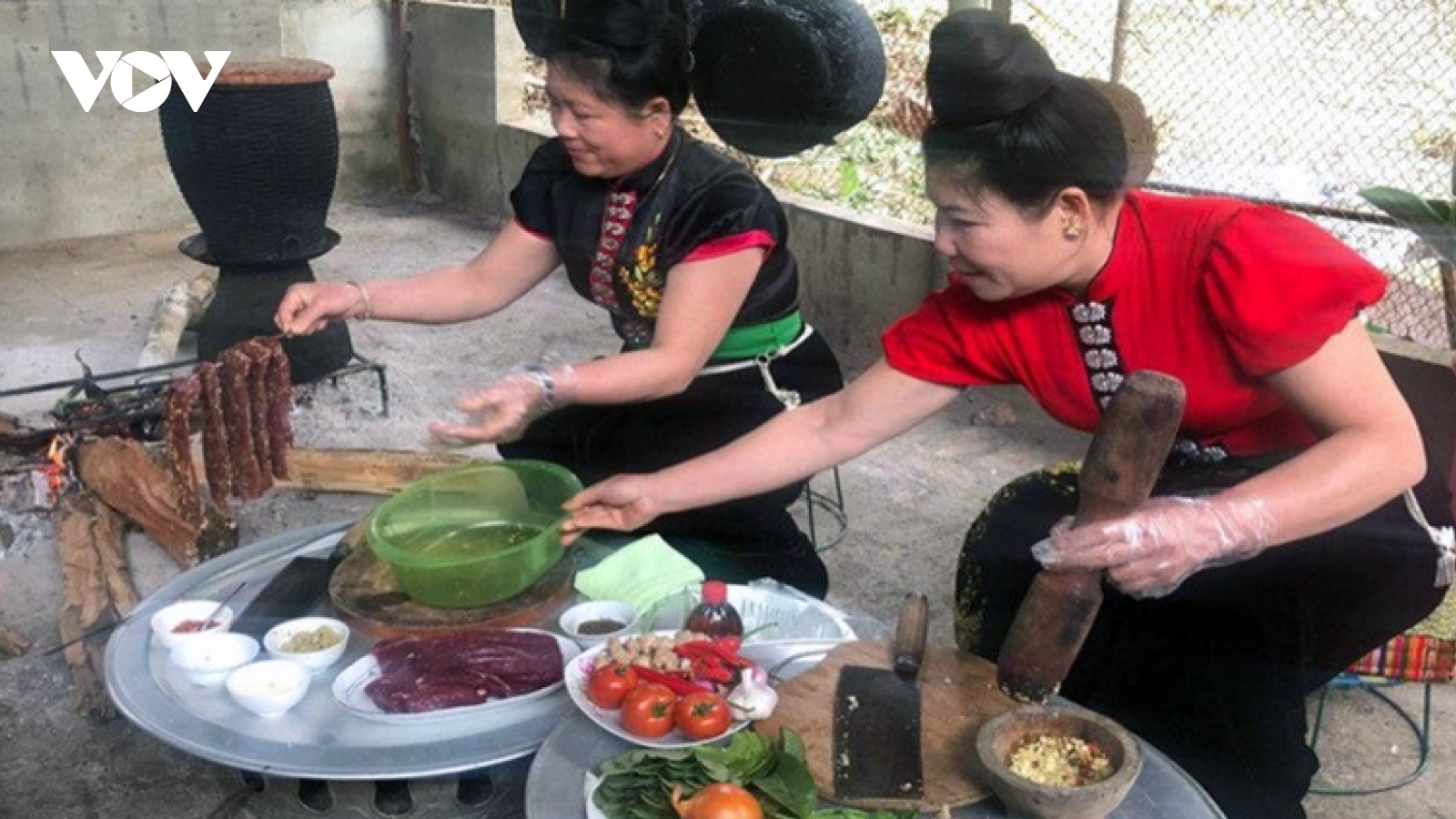 Buffalo meat dishes of the Thai ethnic group